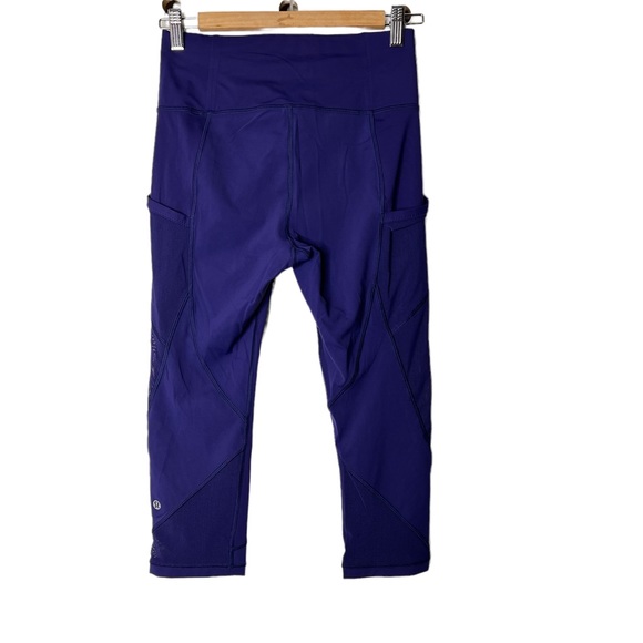 Lululemon Cropped Blue Leggings Capri - Picture 5 of 6